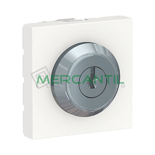 Interruptor de Llave con 3 Posiciones 16A 2 Modulos New Unica SCHNEIDER ELECTRIC Blanco 