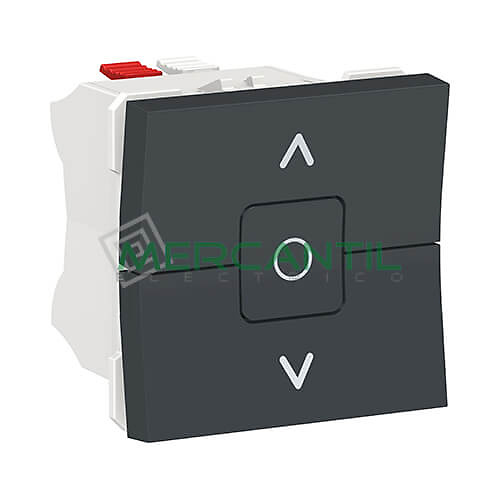 Interruptor de Persianas 6A 2 Modulos New Unica SCHNEIDER ELECTRIC Antracita 