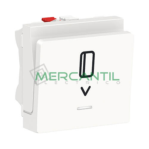 Interruptor de Tarjeta 10A 2 Modulos New Unica SCHNEIDER ELECTRIC Blanco 