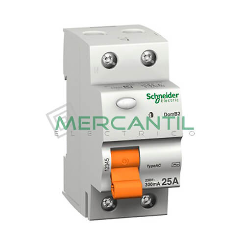 diferencial domae 15245 Interruptor diferencial 2 Polos 40A 30mA sector vivienda Schneider Electric.