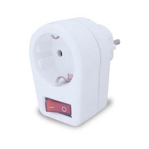 Ladron simple con interruptor para enchufes schuko 2P+T proteccion niños GSC 