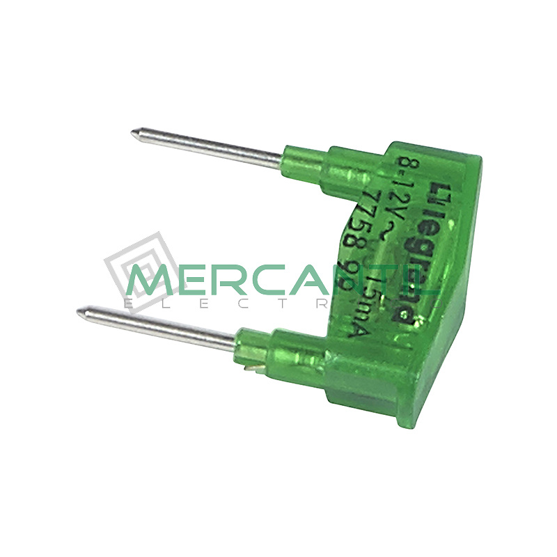 Lampara 12V 15mA Verde Plexo LEGRAND 