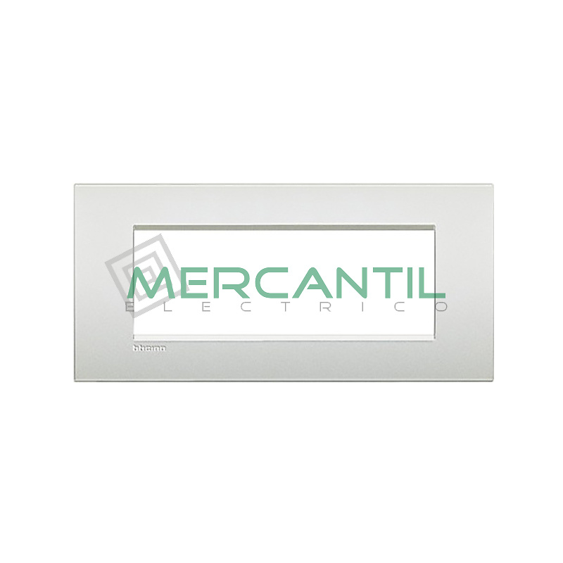 Marco Cuadrado Rectangular Living Light Air BTICINO - Color Blanco Perla 7 Modulos Cuadrada Rectangular Blanco Perla 