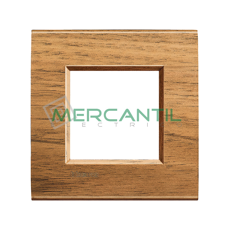 Marco Living Light BTICINO Color Nogal Marco Embellecedor Cuadrado Living Light BTICINO Color Nogal