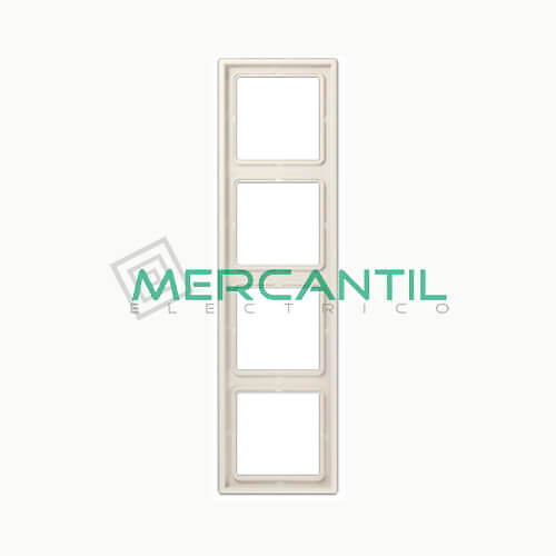 Marco Embellecedor LS990 JUNG - Color Blanco Marfil 4 Elementos Horizontal/Vertical Blanco Marfil 