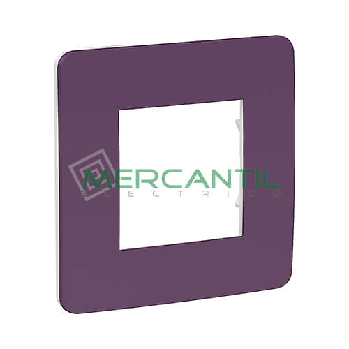 Marco Embellecedor Universal Soporte Blanco Studio Color New Unica SCHNEIDER ELECTRIC - Color Violeta 1 Elemento Horizontal 