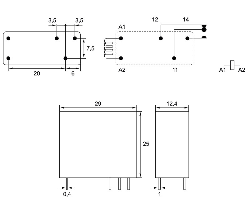 mini-rele-standard-vcc-rl124 mini-rele-standard-vcc-rl124