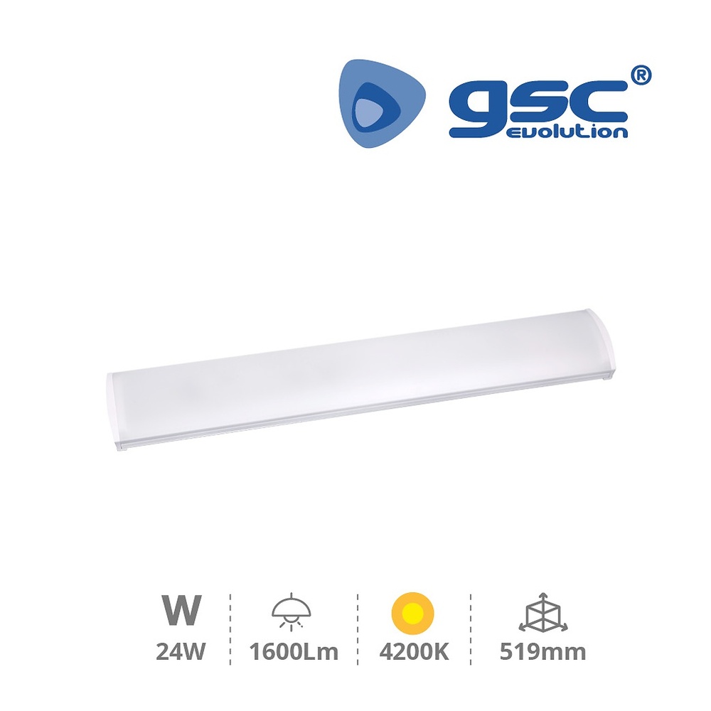 Pantalla luminosa LED Berke 24W 4200K IP44 Pantalla luminosa LED Berke 24W 4200K IP44 GSC