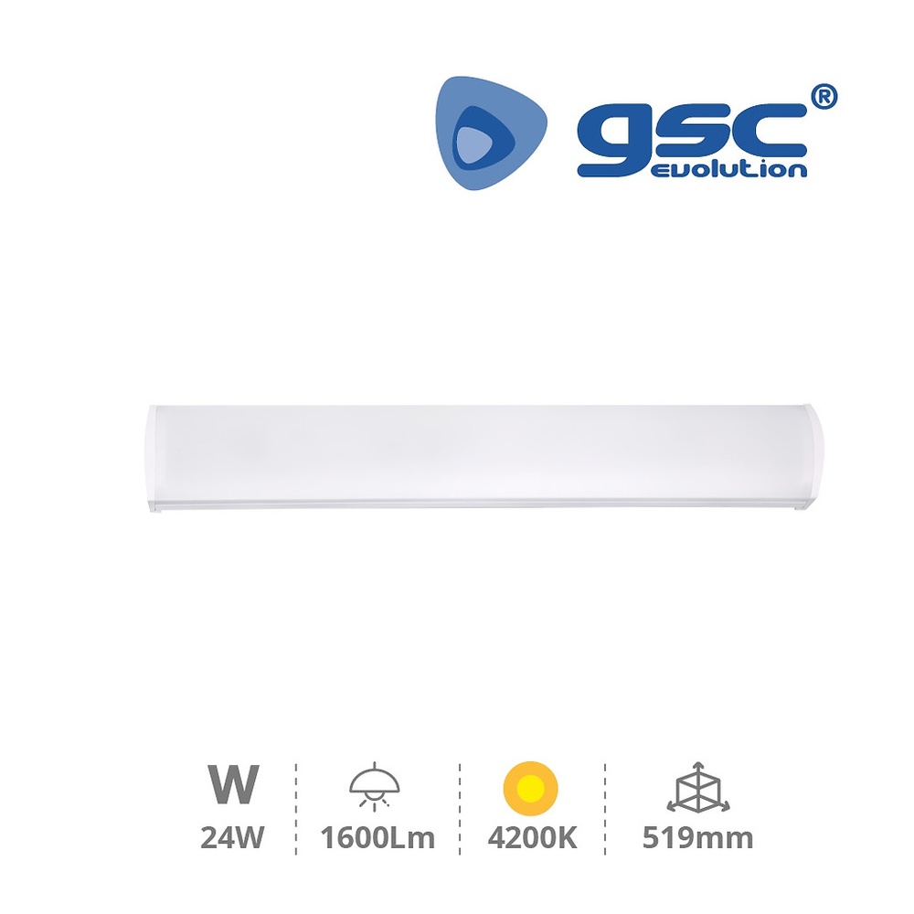 Pantalla luminosa LED Berke 24W 4200K IP44 Pantalla luminosa LED Berke 24W 4200K IP44 GSC