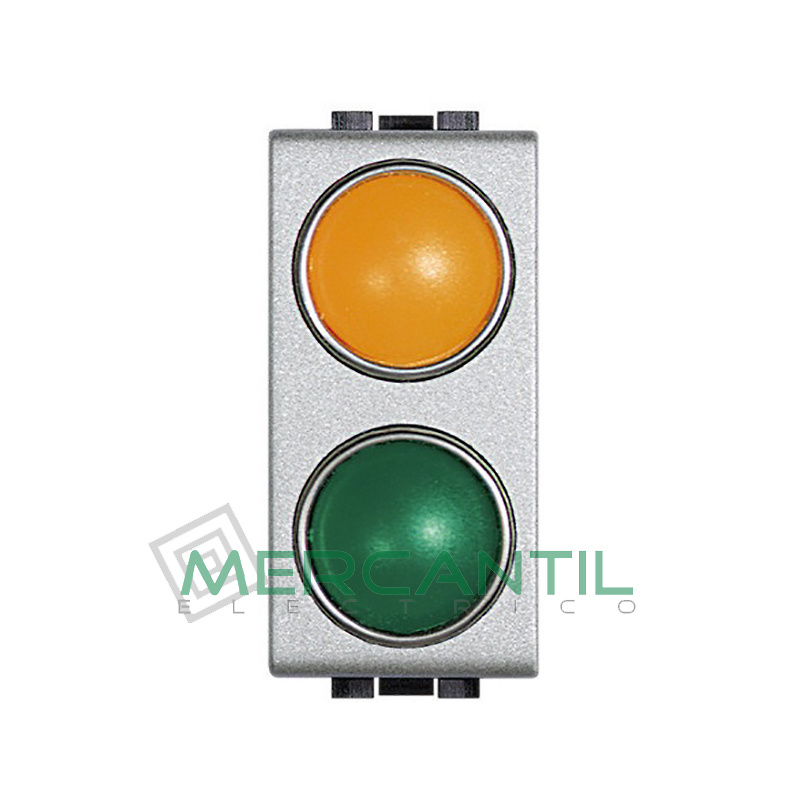 Portalamparas con Difusor 1 Modulo Living Light BTICINO - Color Naranja-Verde Tech 