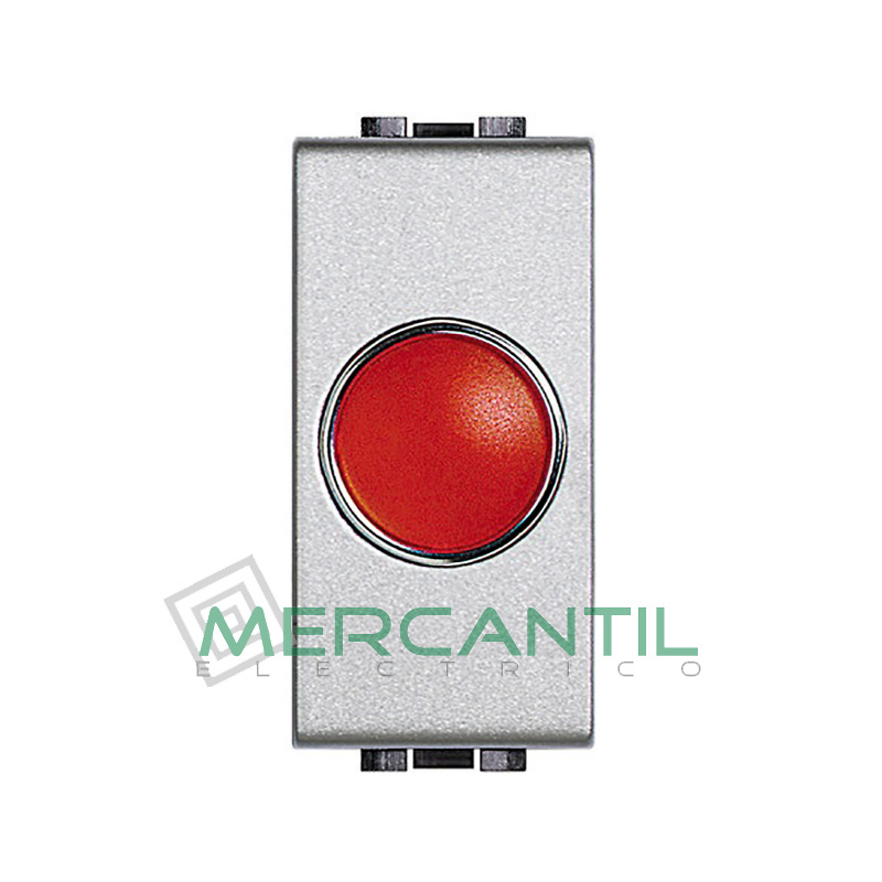 Portalamparas con Difusor 1 Modulo Living Light BTICINO - Color Rojo Tech 