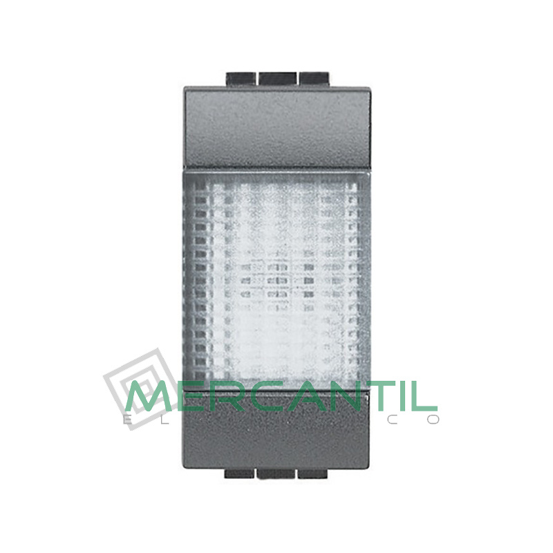 Portalamparas con Difusor 1 Modulo Living Light BTICINO - Color Transparente Antracita 