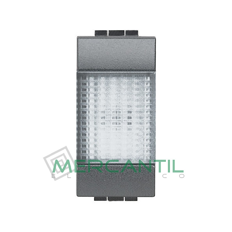 Portalamparas con Difusor 1 Modulo Living Light BTICINO - Color Transparente Antracita 