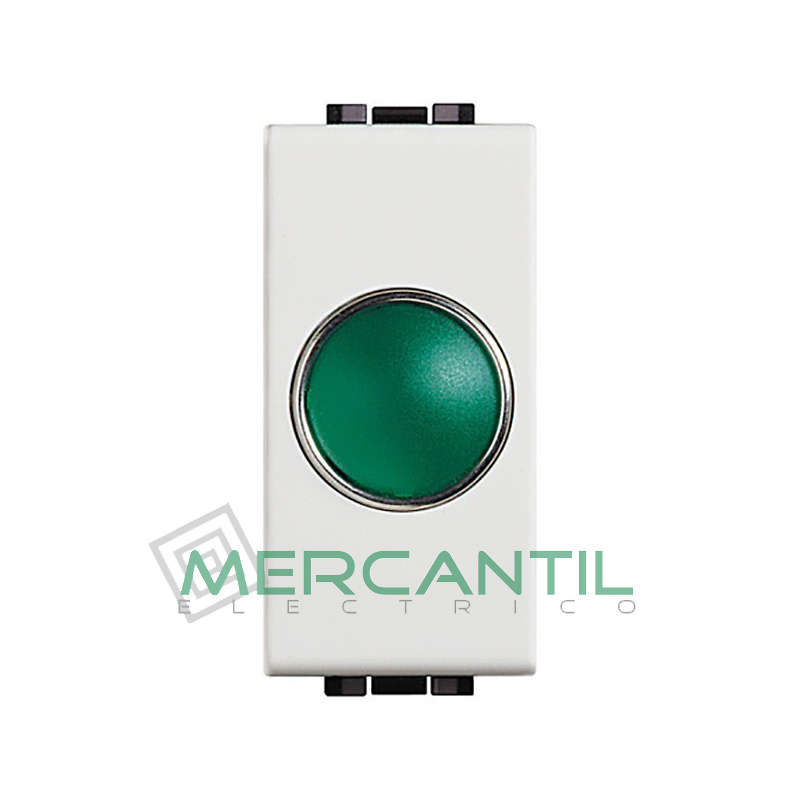 Portalamparas con Difusor 1 Modulo Living Light BTICINO - Color Verde Blanco 