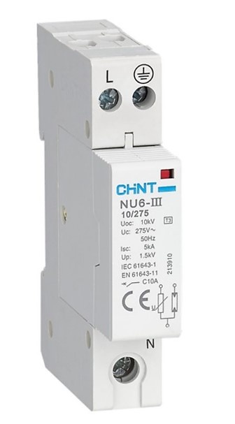 Protector Sobretensiones Transitorias, 2P, 40/20kA, Uc=275V, (TT) 