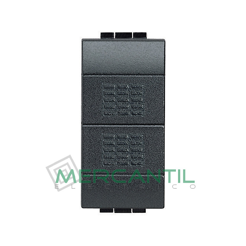 Pulsador Doble 1 Modulo Living Light BTICINO Antracita 