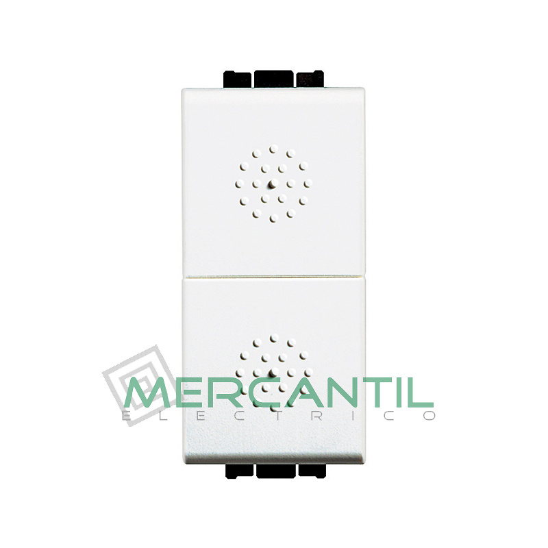 Pulsador Doble 1 Modulo Living Light BTICINO Blanco 