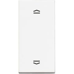 Pulsador doble para persianas Classia - 10A - 250Vca - con bloqueo mecánico - Blanco - 1 módulo 