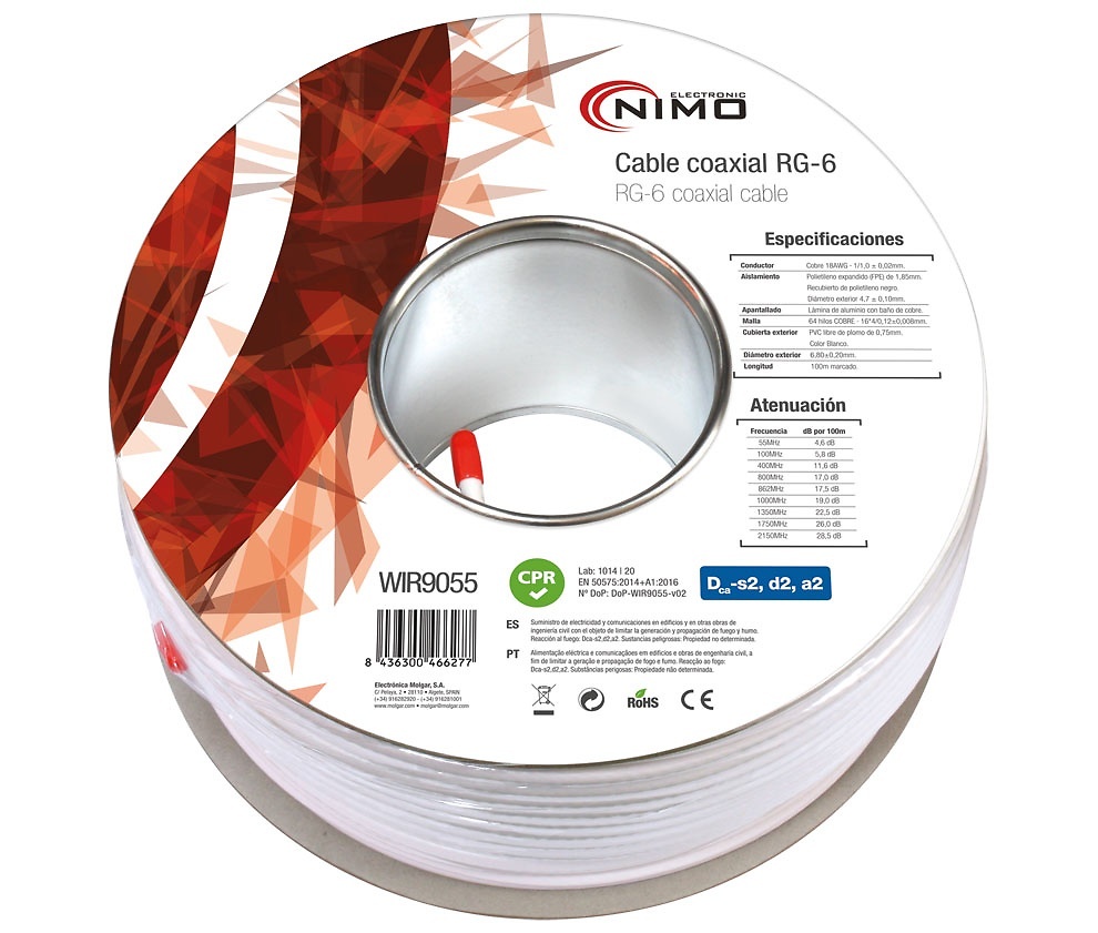 Rollos de Cable Coaxial TV / RF