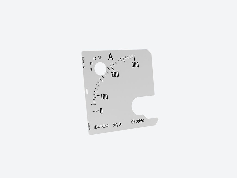 SEC72 FA 800-5 A, Escala intercambiable para amperímetro EC-FA, panel 72x72 SEC72 FA 800-5 A, Escala intercambiable para amperímetro EC-FA, panel 72x72
