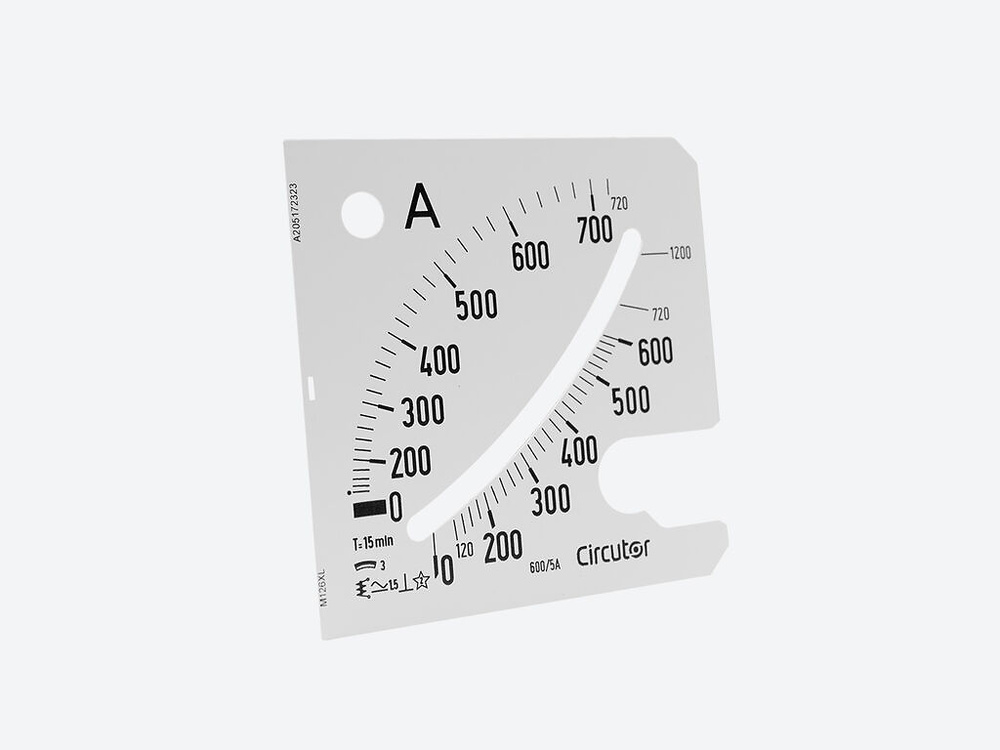 SEMC96 300 -5A, Escala intercambiable para amperímetro maxímetro EMC96, panel 96x96 SEMC96 300 -5A, Escala intercambiable para amperímetro maxímetro EMC96, panel 96x96