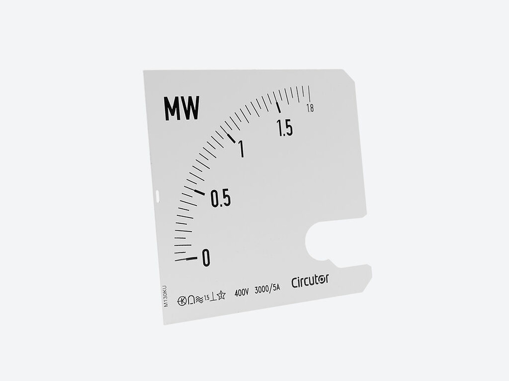 SWT96AN 1000-5A 600kW, Escala intercambiable para vatímetro trifásico WTC96AN SWT96AN 1000-5A 600kW, Escala intercambiable para vatímetro trifásico WTC96AN