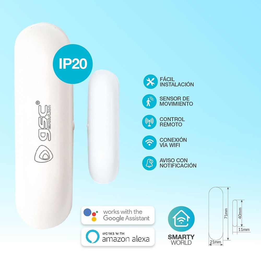 Sensor para puertas y ventanas WiFi Sensor para puertas y ventanas WiFi GSC