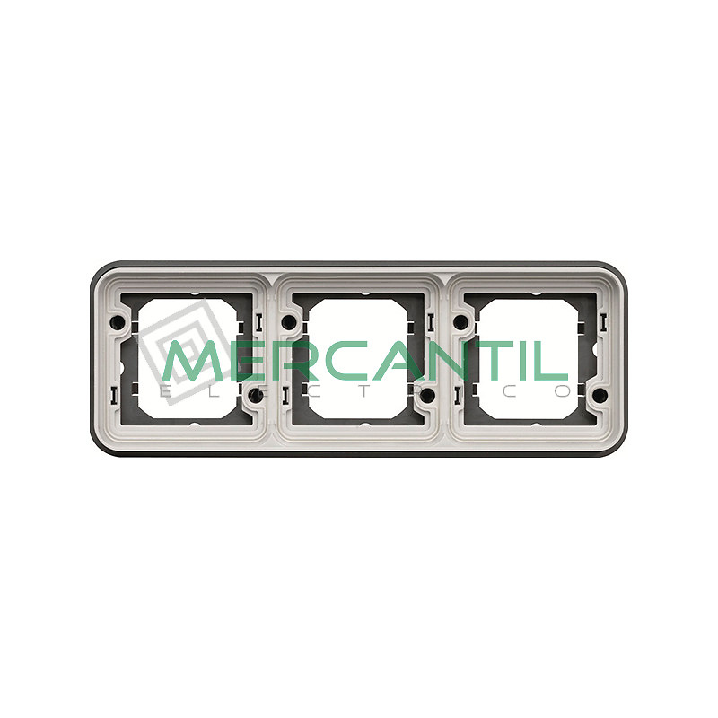 Soporte de Empotrar Triple Horizontal Cubyko HAGER 