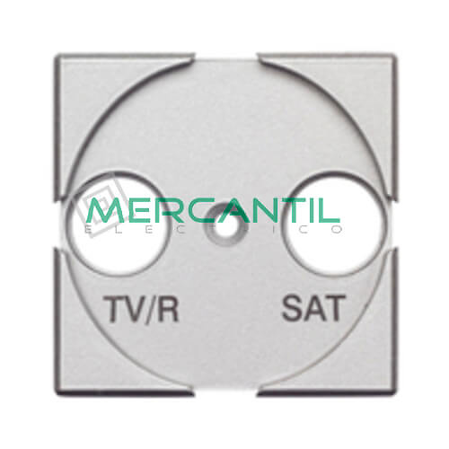 Tapa Adaptador con Serigrafia TV/R-SAT 2 Modulos Axolute BTICINO Tech 