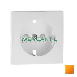 Tapa con proteccion para base schuko blanco ANARANJADO 