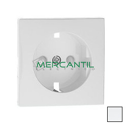 Tapa con proteccion para base schuko blanco HIELO 