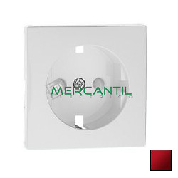Tapa con proteccion para base schuko blanco Rojo 