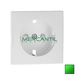 Tapa con proteccion para base schuko blanco Verde 