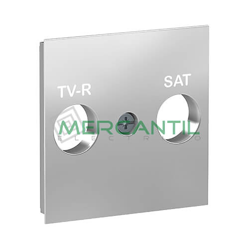 Tapa de Recambio para Base R-TV/SAT 2 Modulos New Unica SCHNEIDER ELECTRIC Aluminio 