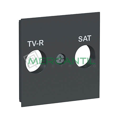 Tapa de Recambio para Base R-TV/SAT 2 Modulos New Unica SCHNEIDER ELECTRIC Antracita 