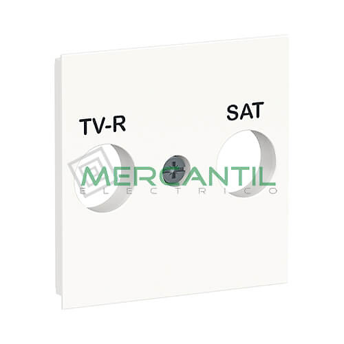 Tapa de Recambio para Base R-TV/SAT 2 Modulos New Unica SCHNEIDER ELECTRIC Blanco 