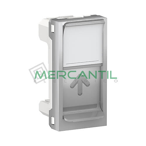 Tapa de Recambio para Base RJ45 Keystone 1 Modulo New Unica SCHNEIDER ELECTRIC Aluminio 