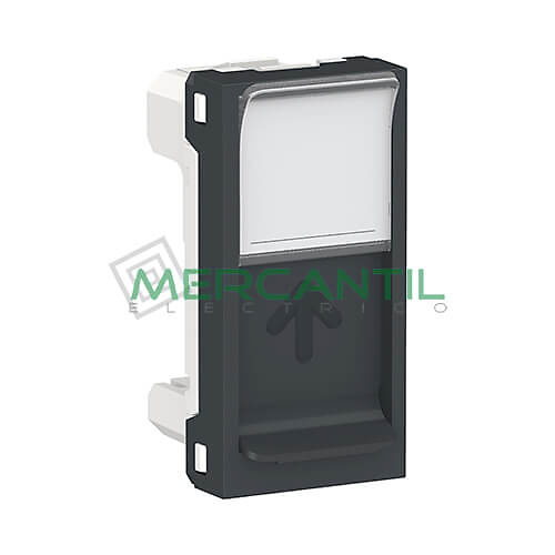 Tapa de Recambio para Base RJ45 Keystone 1 Modulo New Unica SCHNEIDER ELECTRIC Antracita 