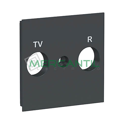 Tapa de Recambio para Base TV/FM 2 Modulos New Unica SCHNEIDER ELECTRIC Antracita 