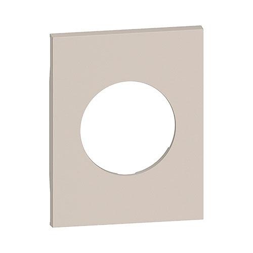 Bticino Tapa frontal base de corriente schuko 2P+T sand Living Now KM04M3 Bticino Tapa frontal base de corriente schuko 2P+T 3 mód acabado sand Living Now