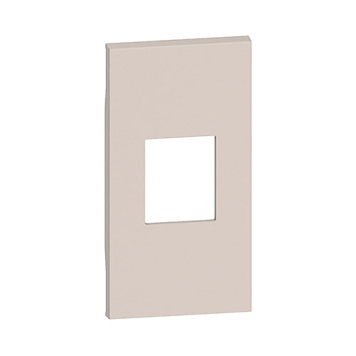 Bticino Tapa frontal bases de fibra óptica Living Now KM13M2 Bticino Tapa frontal bases de fibra óptica 2 módulos color sand Living Now