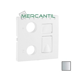 Tapa para Toma de Señal Mixtas R-TV-RJ45/R-TV-RJ45-FO LOGUS 90 EFAPEL Aluminio 