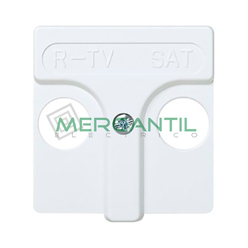 Tapa para Toma de Señal R-TV y SAT Modulares SIMON 27 Play Blanco Nieve 