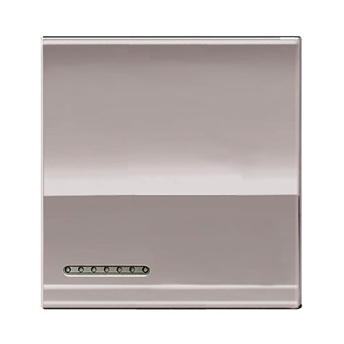 Interruptor bticino living light niquel LN4931M2NS Interruptor Bticino Teclas metálicas iluminables 2mod niquel 10uds Living Light