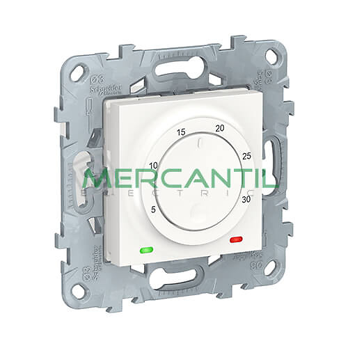 Termostato Calefaccion Suelo Radiante 8A 2 Modulos New Unica SCHNEIDER ELECTRIC Blanco 