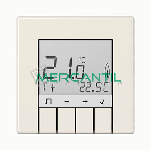 Termostato Estandar con Display LS990 JUNG Blanco Marfil 