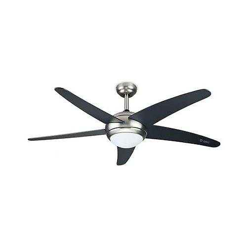 Ventilador techo con luz 60W 5 aspas madera negro GSC 