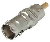 Adaptador BNC hembra a RCA macho, metálico