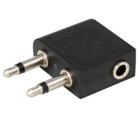 Adaptador Jack mono 3,5mm x2 a hembra estéreo de 3,5mm