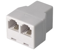 Adaptador RJ11 hembra a 2 hembras